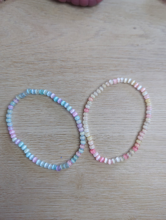 Cat Eye 4mm Glass Bead Bracelet