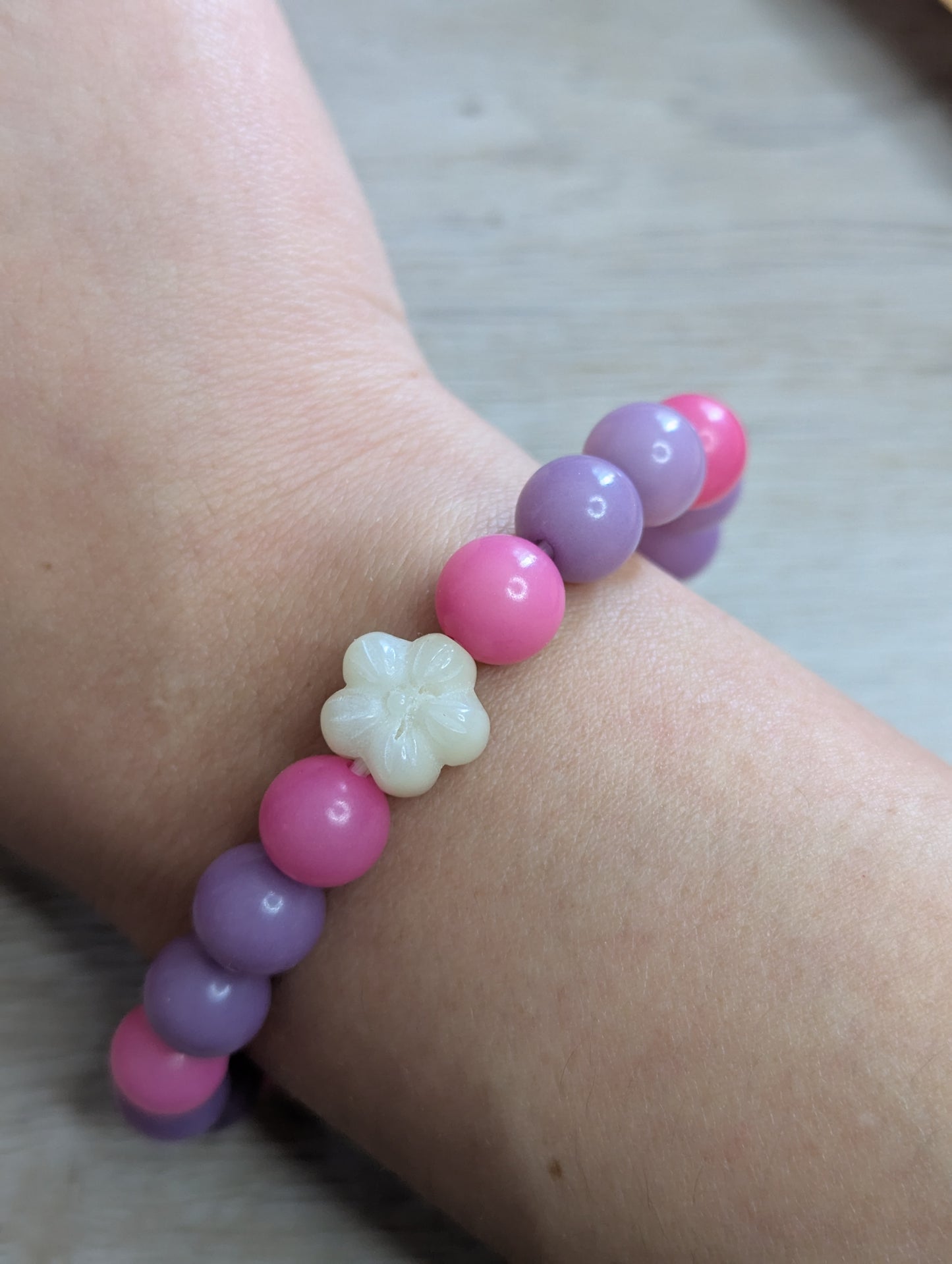 Bodhi Raspberry Bead Bracelet