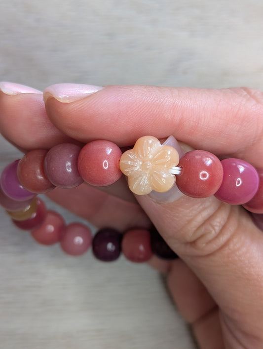 Bodhi Raspberry 10mm Bead Bracelets
