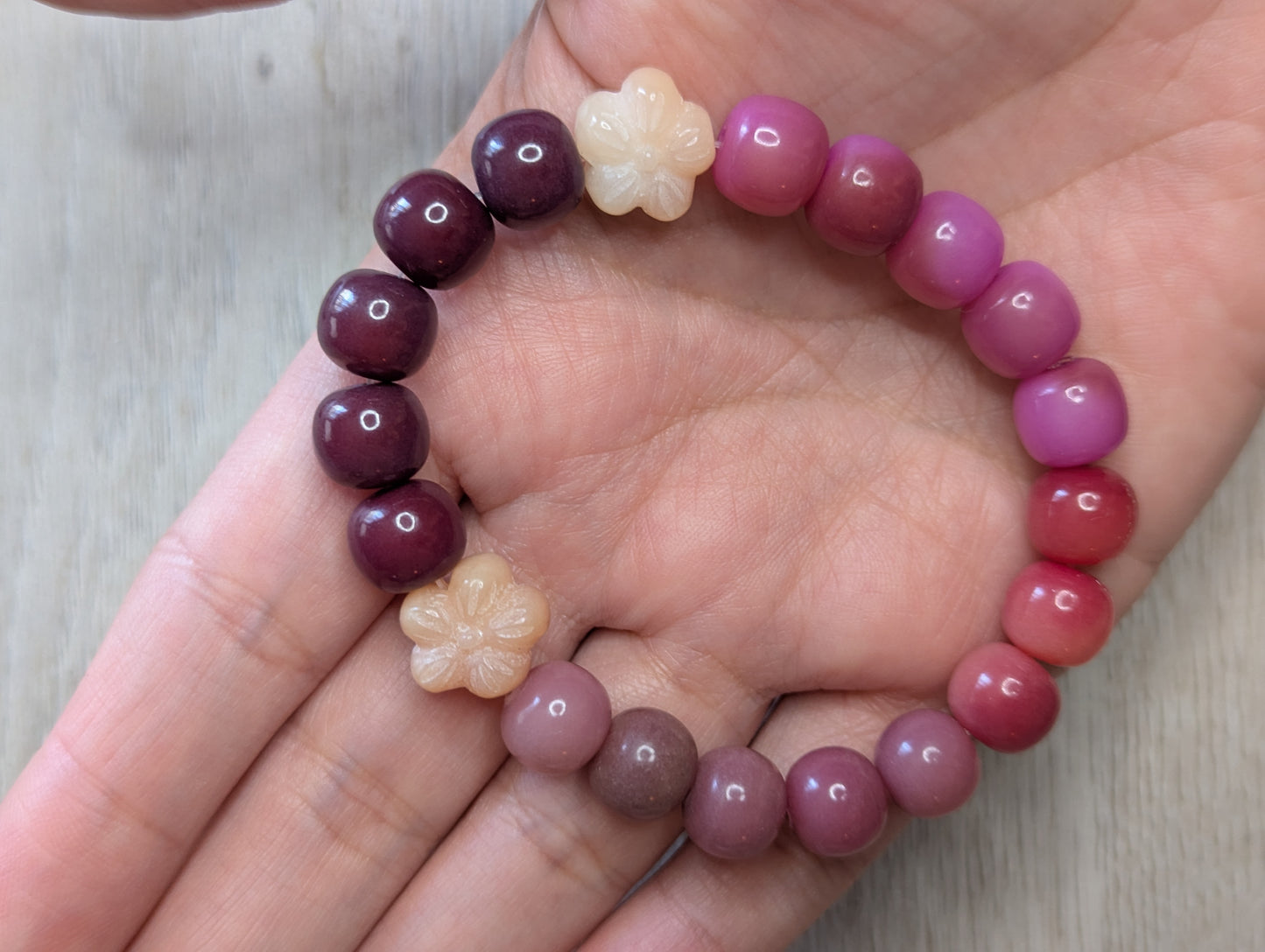 Bodhi Raspberry 10mm Bead Bracelets