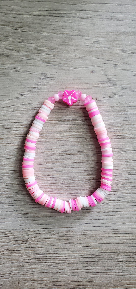 Pink Girl Summer Clay Bracelet
