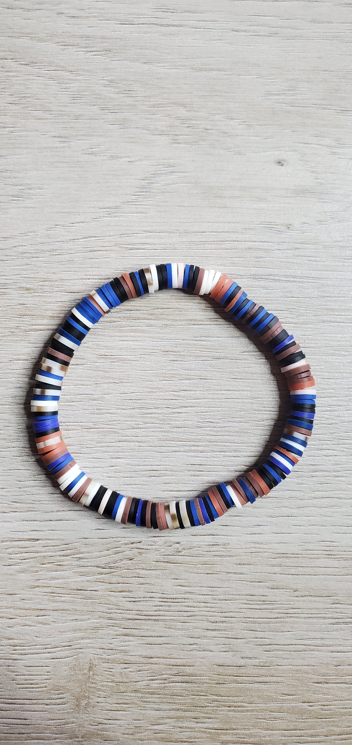 Campground Fun Clay Bead Bracelet