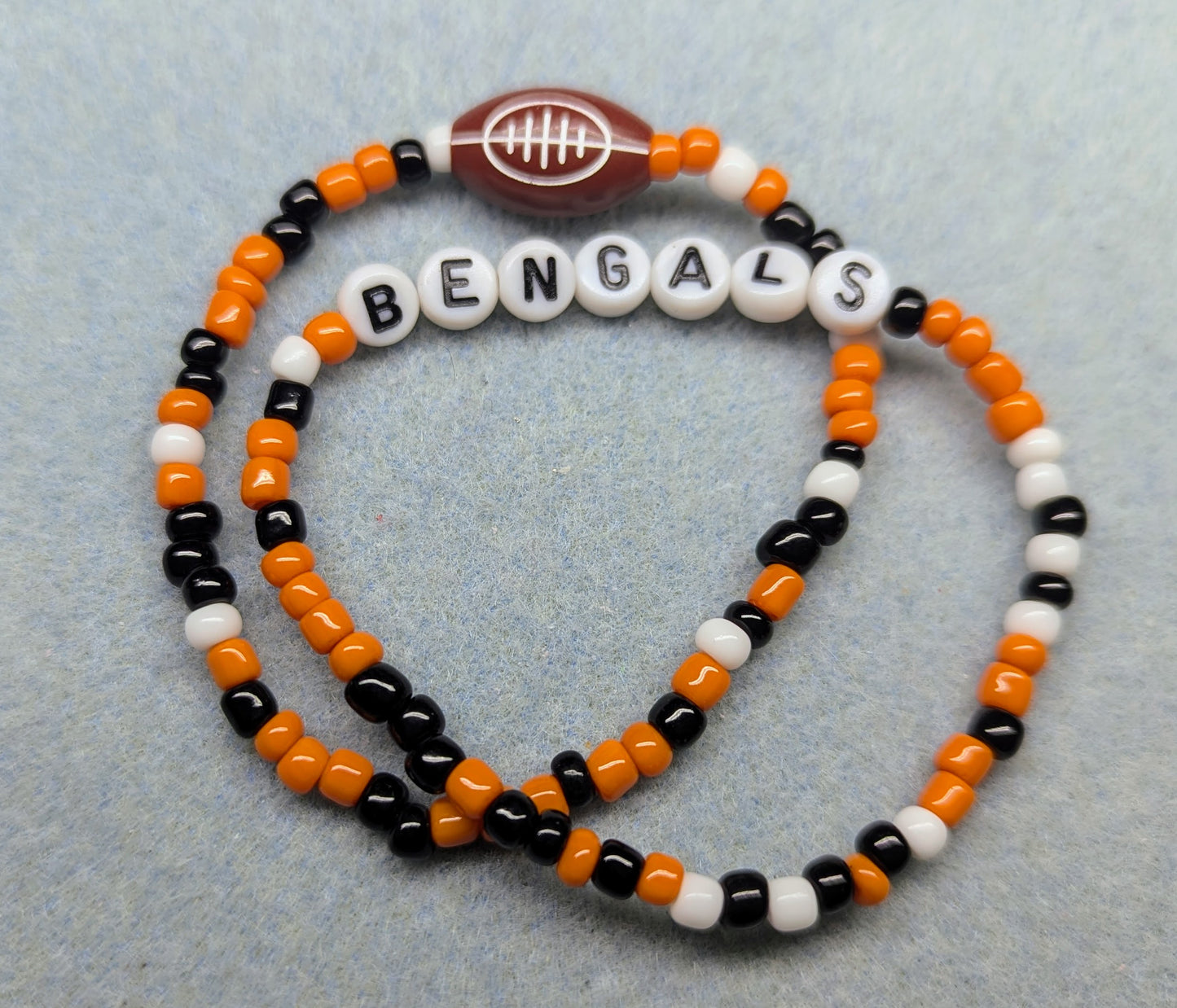 Bengals Seed Bead Bracelet Stack