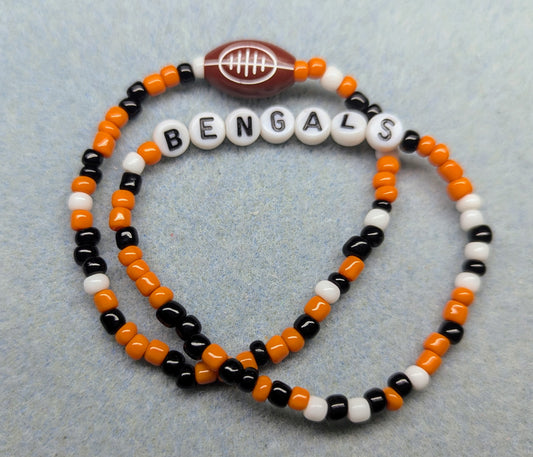 Bengals Seed Bead Bracelet Stack