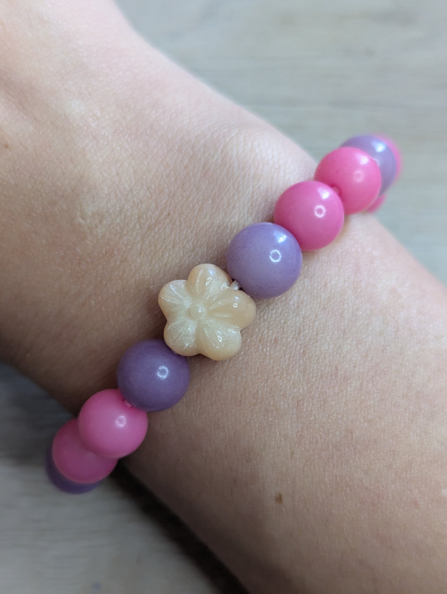 Bodhi Raspberry Bead Bracelet