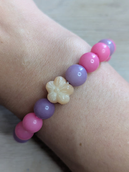 Bodhi Raspberry Bead Bracelet