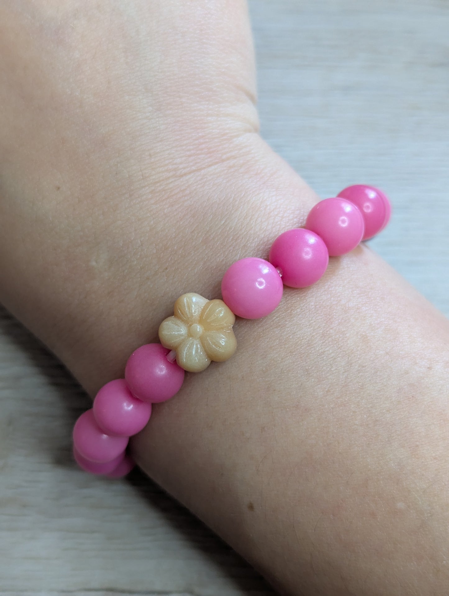 Bodhi Raspberry Bead Bracelet