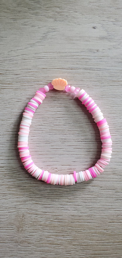 Pink Girl Summer Clay Bracelet