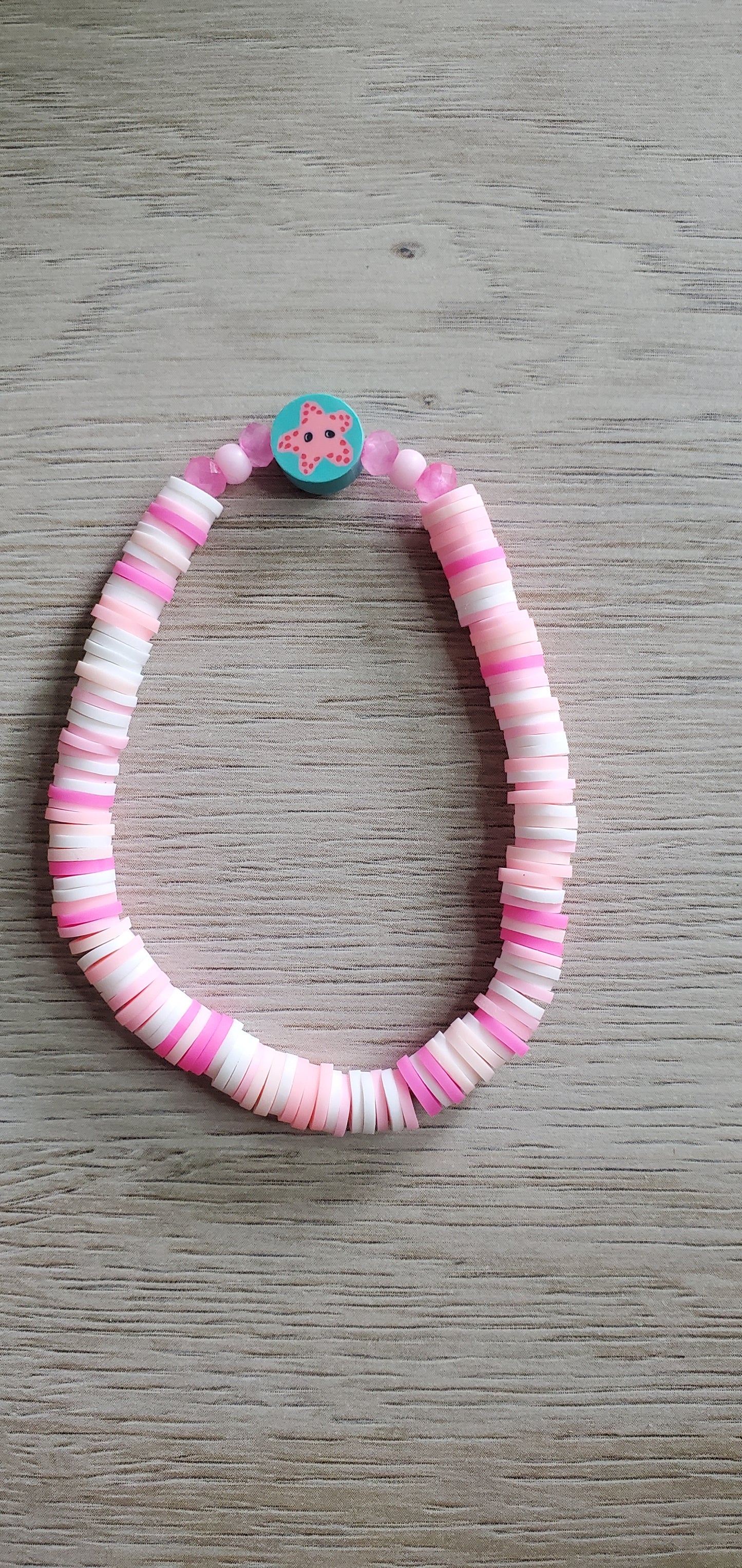 Pink Girl Summer Clay Bracelet